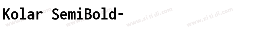Kolar SemiBold字体转换